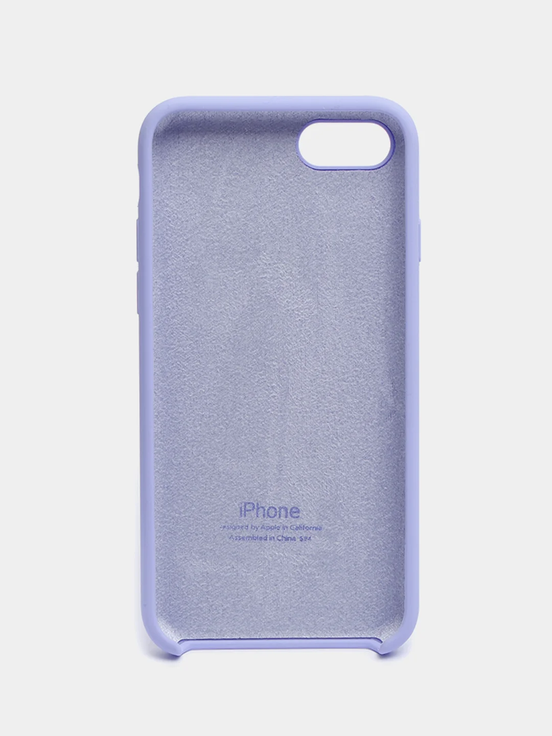 Лавандовый чехол Silicone Case для iPhone 7, 8, SE 2020, с открытым низом