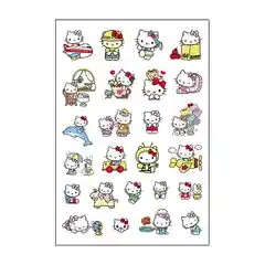 Пудровый наклейки детские: Стич, Дораэмон (синий кот), Hello Kitty, Покемон