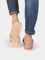 Бежевый сланцы женские с пряжкой,  4 цвета