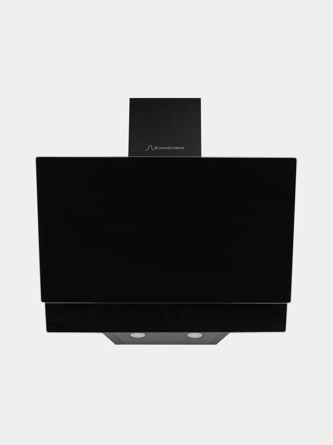 Черный вытяжка для кухни Schaub Lorenz SLD DY6430, наклонная, черное двойное стекло, 60 см