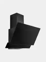 Черный вытяжка для кухни Schaub Lorenz SLD DY6430, наклонная, черное двойное стекло, 60 см