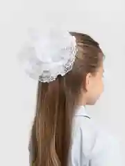 Белый бант белый для девочек, праздничный