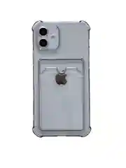 Серый чехол с  карманом для карт для Iphone 11, противоударный, силиконовый