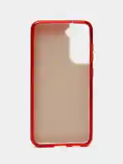 Красный усиленный чехол Samsung S21fe, силиконовый, с блестками
