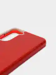 Красный усиленный чехол Samsung S21fe, силиконовый, с блестками