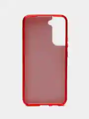 Красный усиленный чехол Samsung S22plus, силиконовый, с блестками