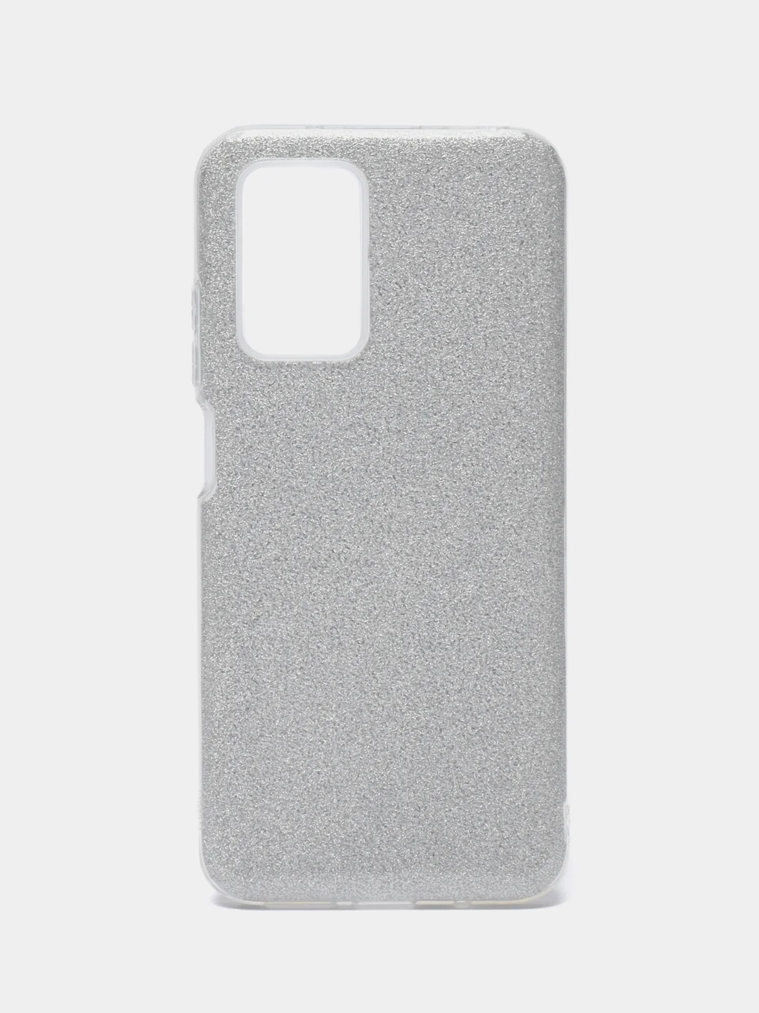 Серебряный силиконовый чехол с блестками Xiaomi Redmi 10/10C