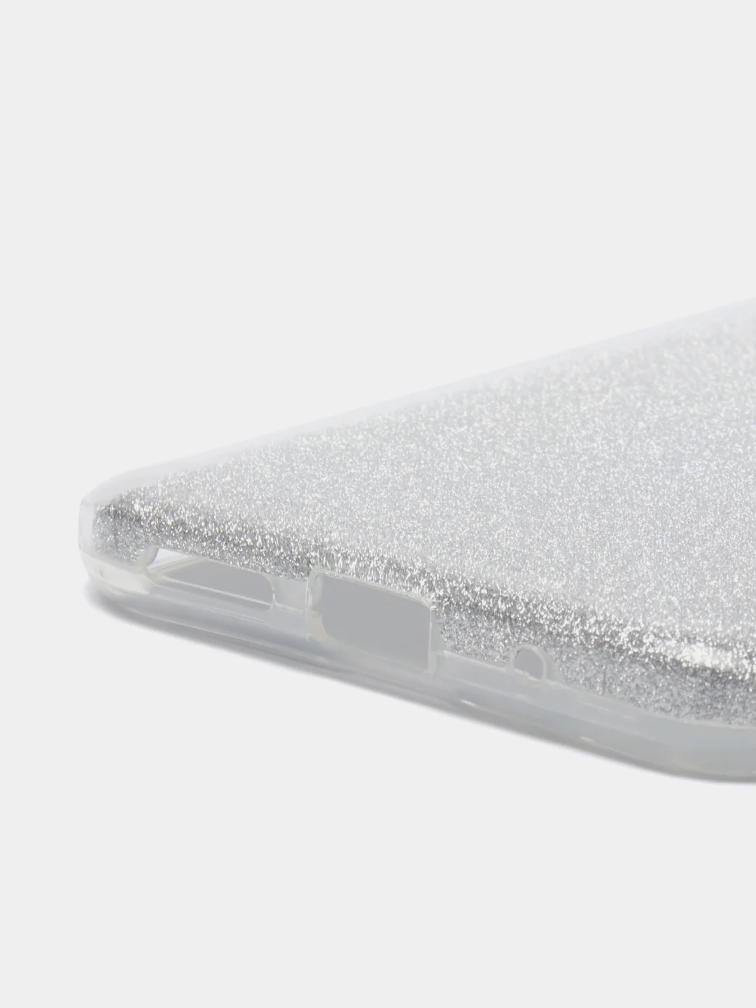 Серебряный силиконовый чехол с блестками Xiaomi Redmi 10/10C