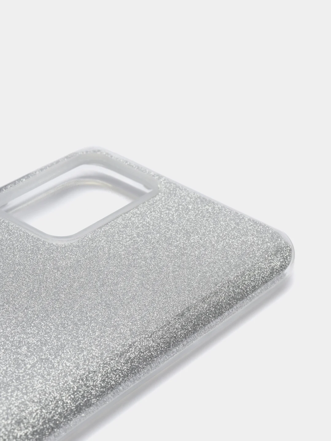 Серебряный силиконовый чехол с блестками Xiaomi Redmi 10/10C