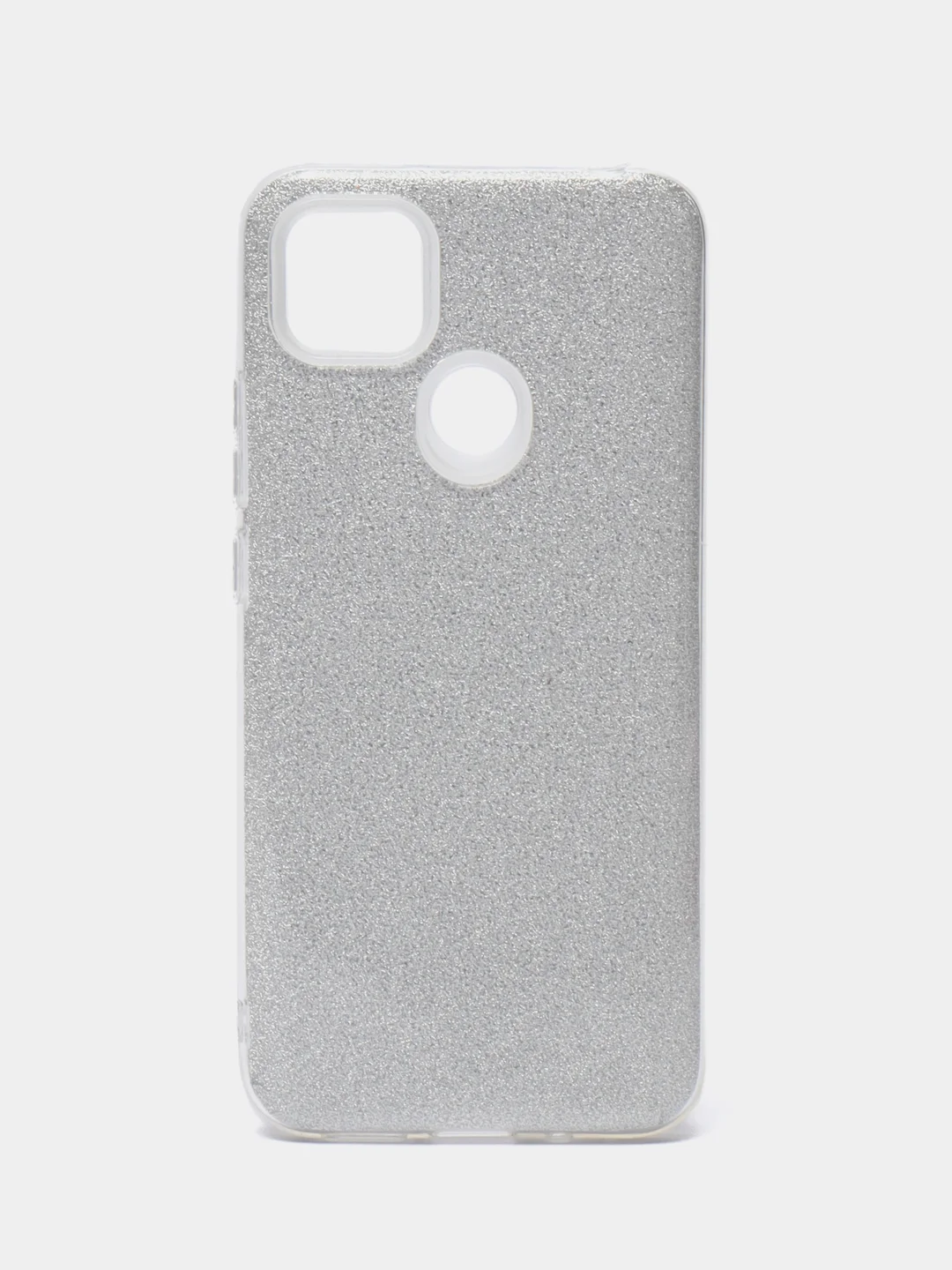 Серебряный силиконовый чехол Xiaomi Redmi 9a/9c, с блестками, усиленный