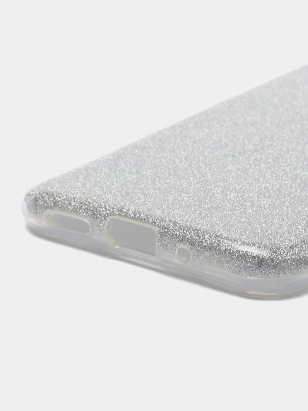 Серебряный силиконовый чехол Xiaomi Redmi 9a/9c, с блестками, усиленный
