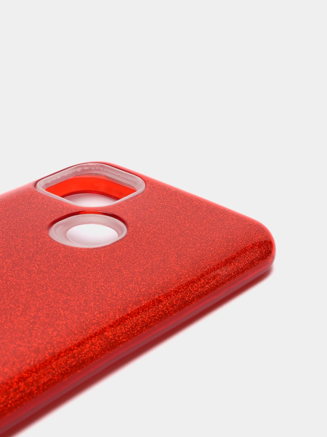 Красный силиконовый чехол Xiaomi Redmi 9a/9c, с блестками, усиленный