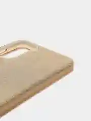 Золотой усиленный чехол Samsung S21fe, силиконовый, с блестками