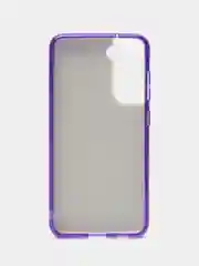 Фиолетовый усиленный чехол Samsung S21fe, силиконовый, с блестками