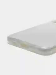 Серебряный усиленный чехол Samsung S21fe, силиконовый, с блестками