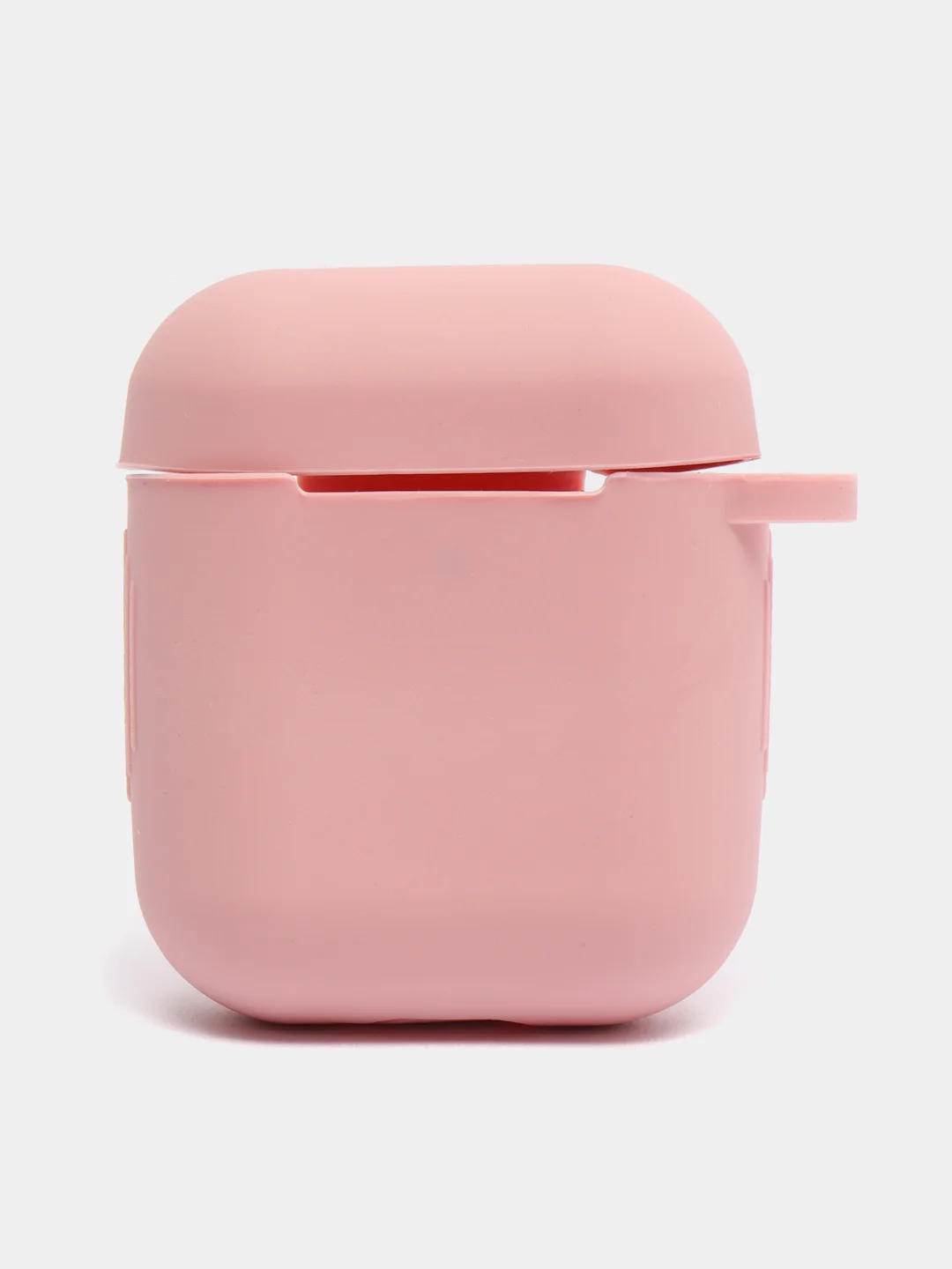Розовый чехол для наушников AirPods 1, 2, с карабином, силиконовый