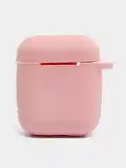 Розовый чехол для наушников AirPods 1, 2, с карабином, силиконовый
