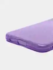 Фиолетовый усиленный чехол Samsung S22plus, силиконовый, с блестками