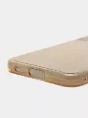 Золотой усиленный чехол Samsung S22plus, силиконовый, с блестками