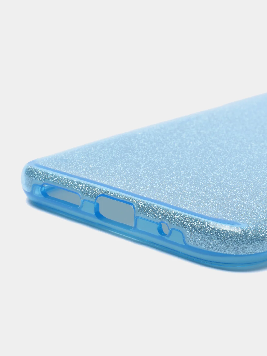 Голубой силиконовый чехол с блестками Xiaomi Redmi 10/10C