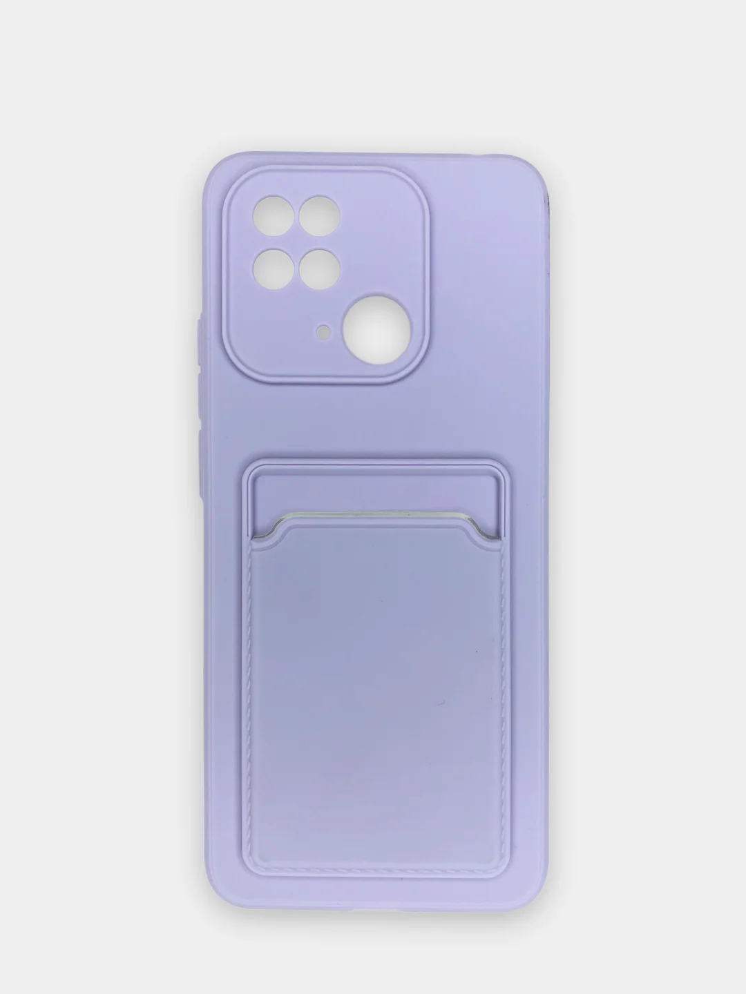 Сиреневый чехол для Xiaomi Redmi 10C / Poco C40, Сяоми Редми 10С силиконовый, с карманом для карты
