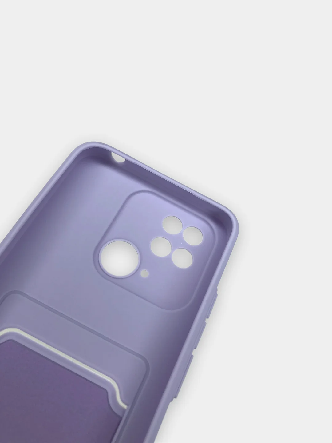 Сиреневый чехол для Xiaomi Redmi 10C / Poco C40, Сяоми Редми 10С силиконовый, с карманом для карты