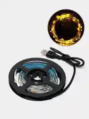 Оранжевый светодиодная LED лента, с USB,  влагозащитная, 1 м
