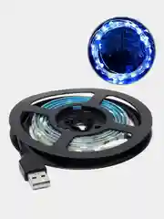 Синий светодиодная LED лента, с USB,  влагозащитная, 1 м
