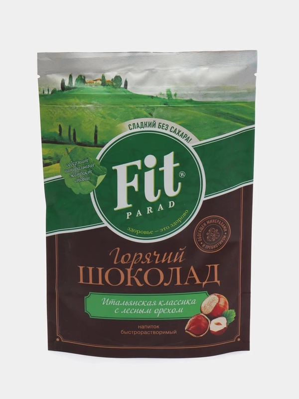 Горячий шоколад Fit Parad "Итальянская классика", с лесным орехом, дой-пак, 200 г