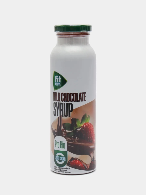 Сироп со стевией Fit Active "Молочный шоколад", низкокалорийный, 300 г