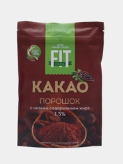 Какао-порошок FitFeel, с низким содержанием жира, 1,5%, дой-пак, 150 г