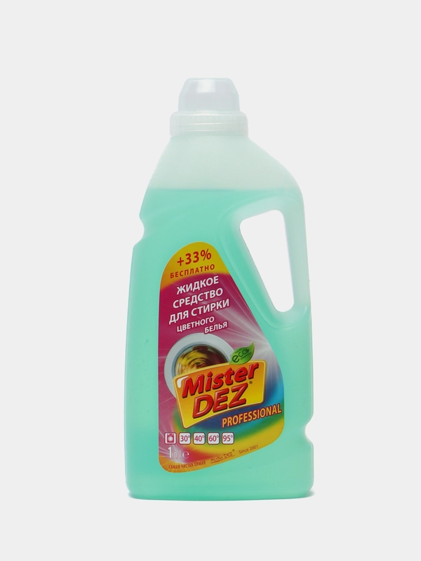 Жидкое средство для стирки Mister Dez Eco-Cleaning, для цветных тканей, 1 л