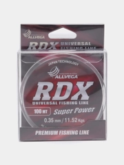 Леска Allvega RDX universal диаметр 0.35 мм, тест 11.52 кг, 100 м, прозрачная