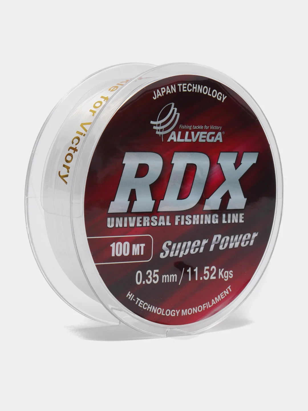 Леска Allvega RDX universal диаметр 0.35 мм, тест 11.52 кг, 100 м, прозрачная