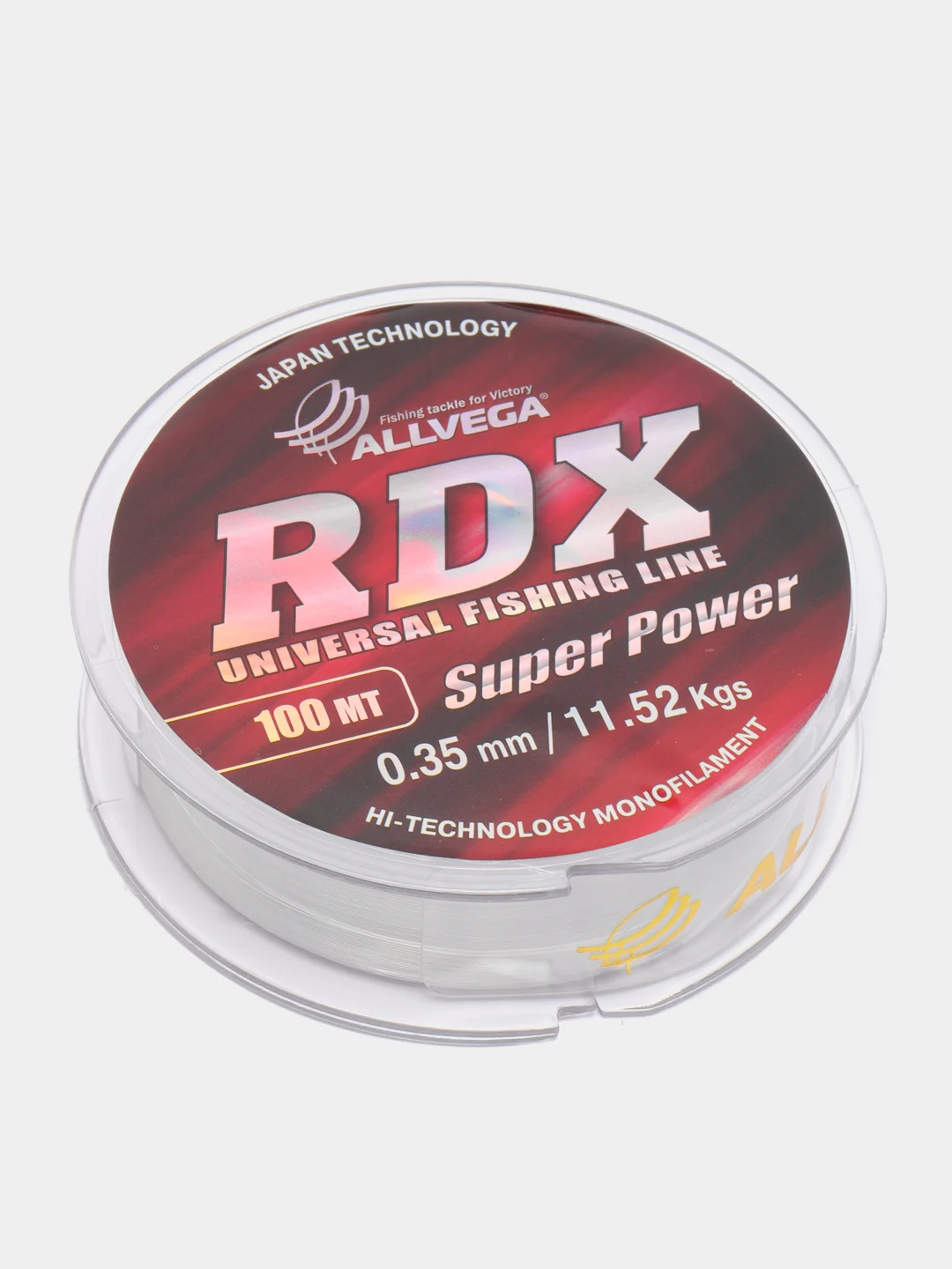 Леска Allvega RDX universal диаметр 0.35 мм, тест 11.52 кг, 100 м, прозрачная