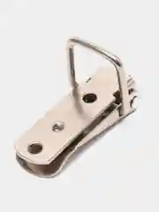Серебряный замок-защелка на ящик "Лягушка Z09", накидной, никелированный, 70*23*10 мм