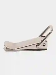 Серебряный замок-защелка на ящик "Лягушка Z09", накидной, никелированный, 70*23*10 мм