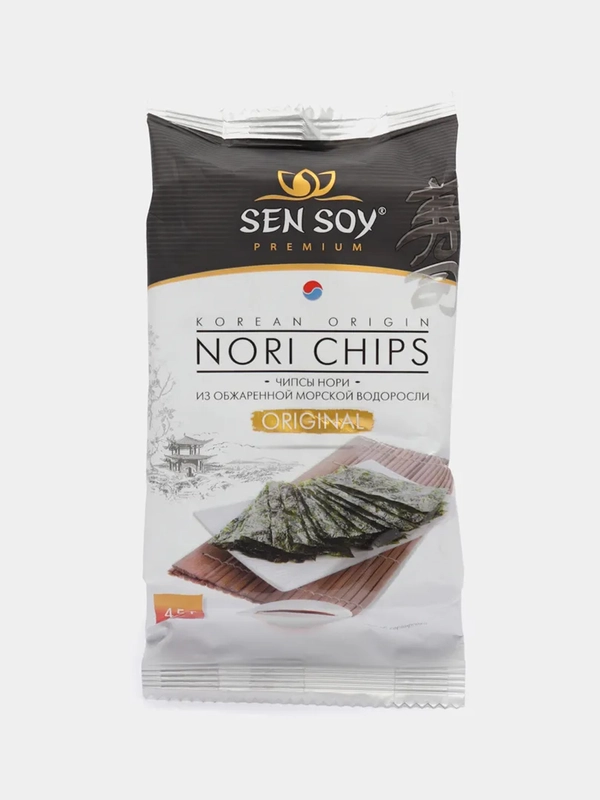 Чипсы нори SEN SOY "Original" из морской капусты, 4,5 г