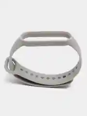 Серый металлик ремешок для Xiaomi Mi Band 5 и Mi Band 6, силиконовый