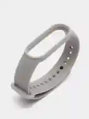 Серый металлик ремешок для Xiaomi Mi Band 5 и Mi Band 6, силиконовый