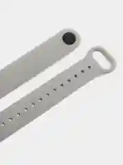 Серый металлик ремешок для Xiaomi Mi Band 5 и Mi Band 6, силиконовый