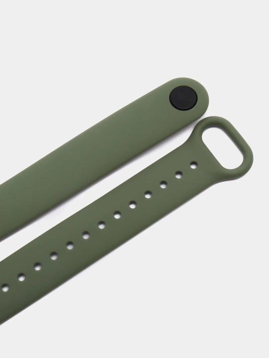 Оливковый ремешок для Xiaomi Mi Band 5 и Mi Band 6, силиконовый