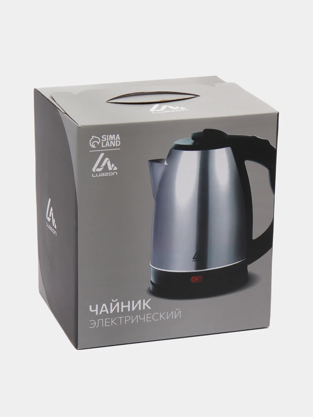 Чайник электрический LuazON LSK-1805, металл, серебристый, 1,8 л, 1500 Вт