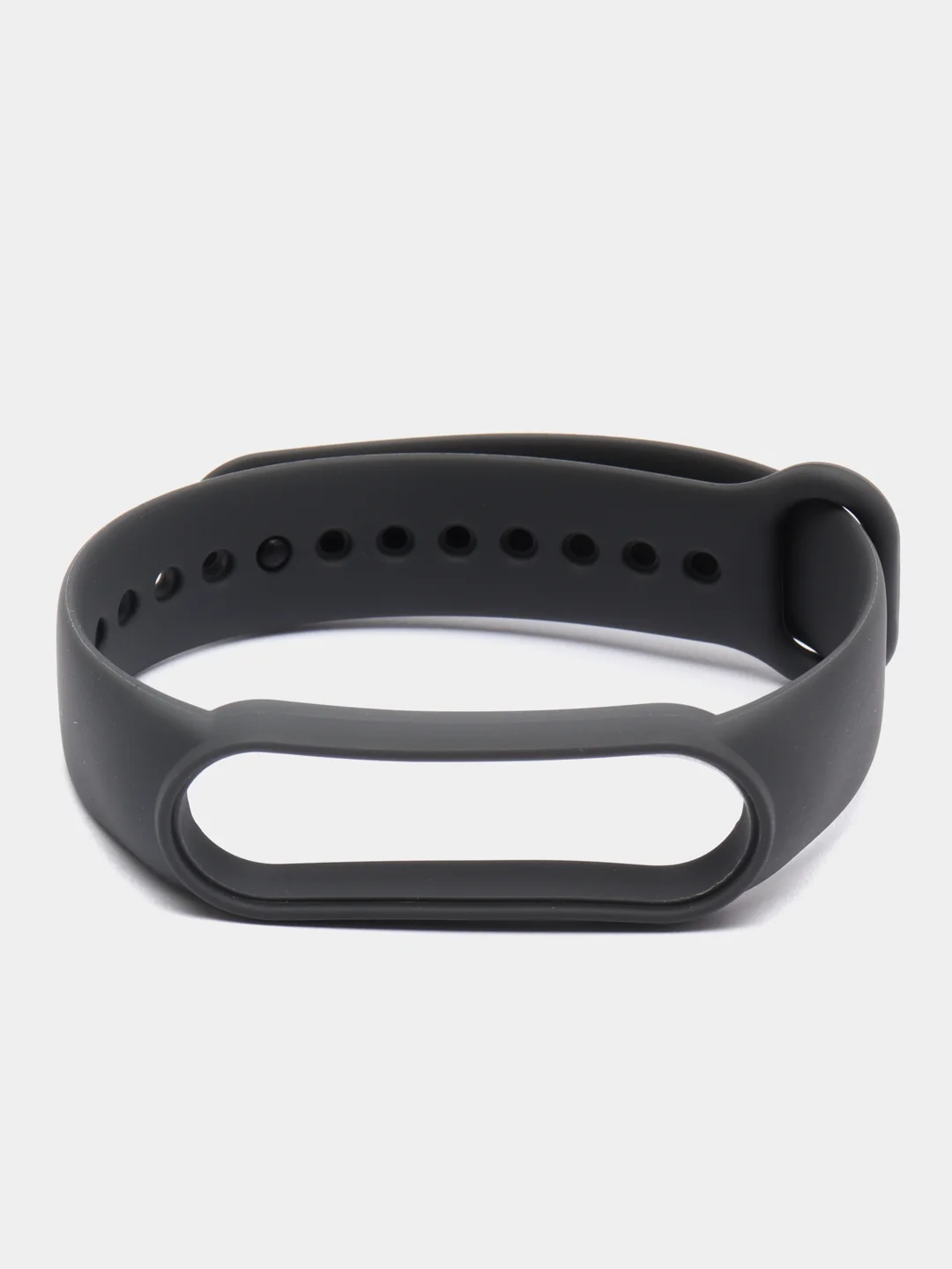 Тёмно-серый ремешок для Xiaomi Mi Band 5 и Mi Band 6, силиконовый