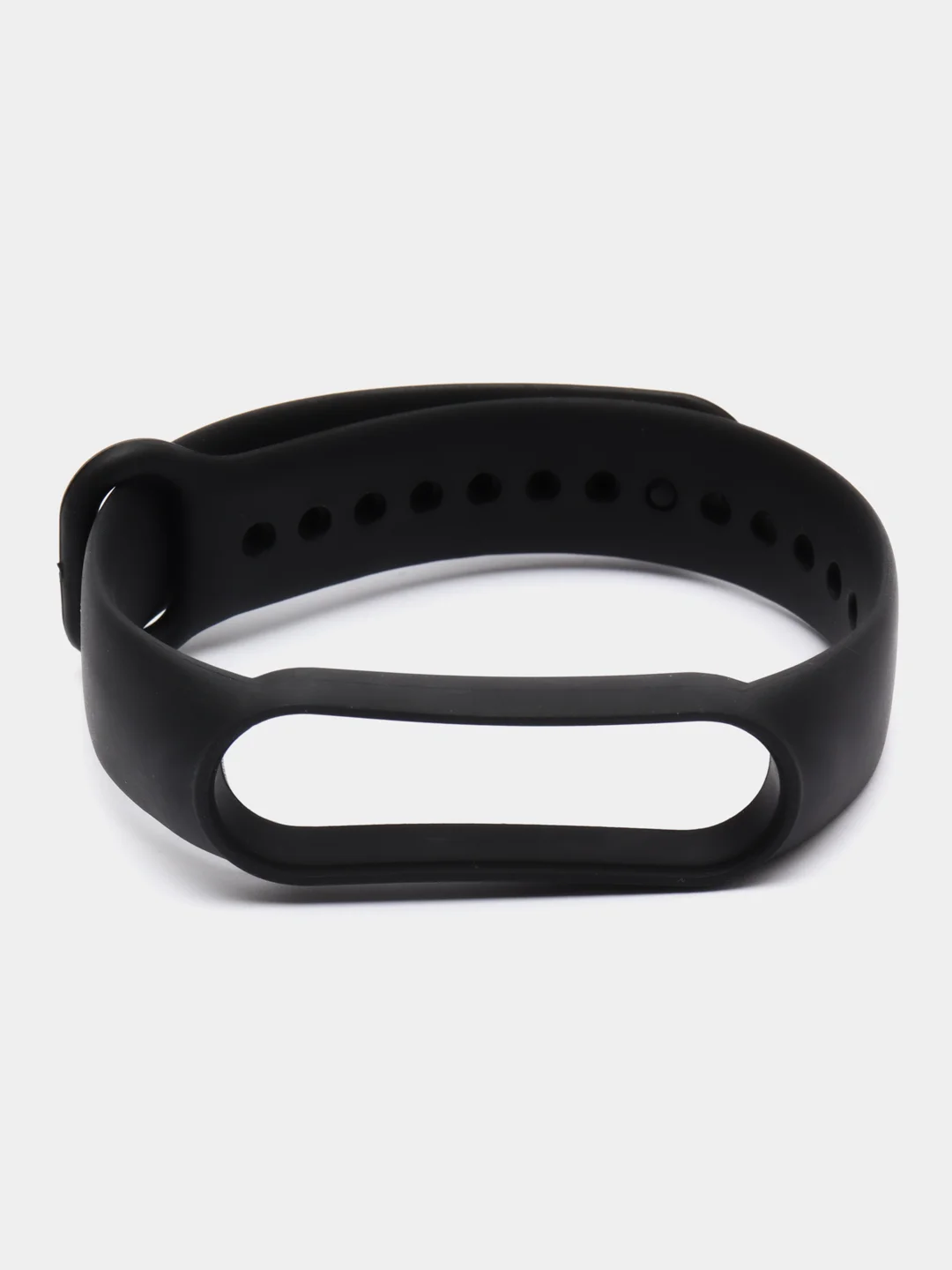 Черный ремешок для Xiaomi Mi Band 5 и Mi Band 6, силиконовый