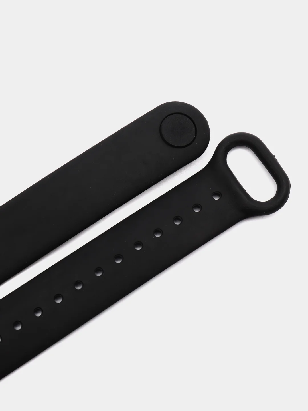 Черный ремешок для Xiaomi Mi Band 5 и Mi Band 6, силиконовый