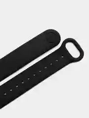 Черный ремешок для Xiaomi Mi Band 5 и Mi Band 6, силиконовый