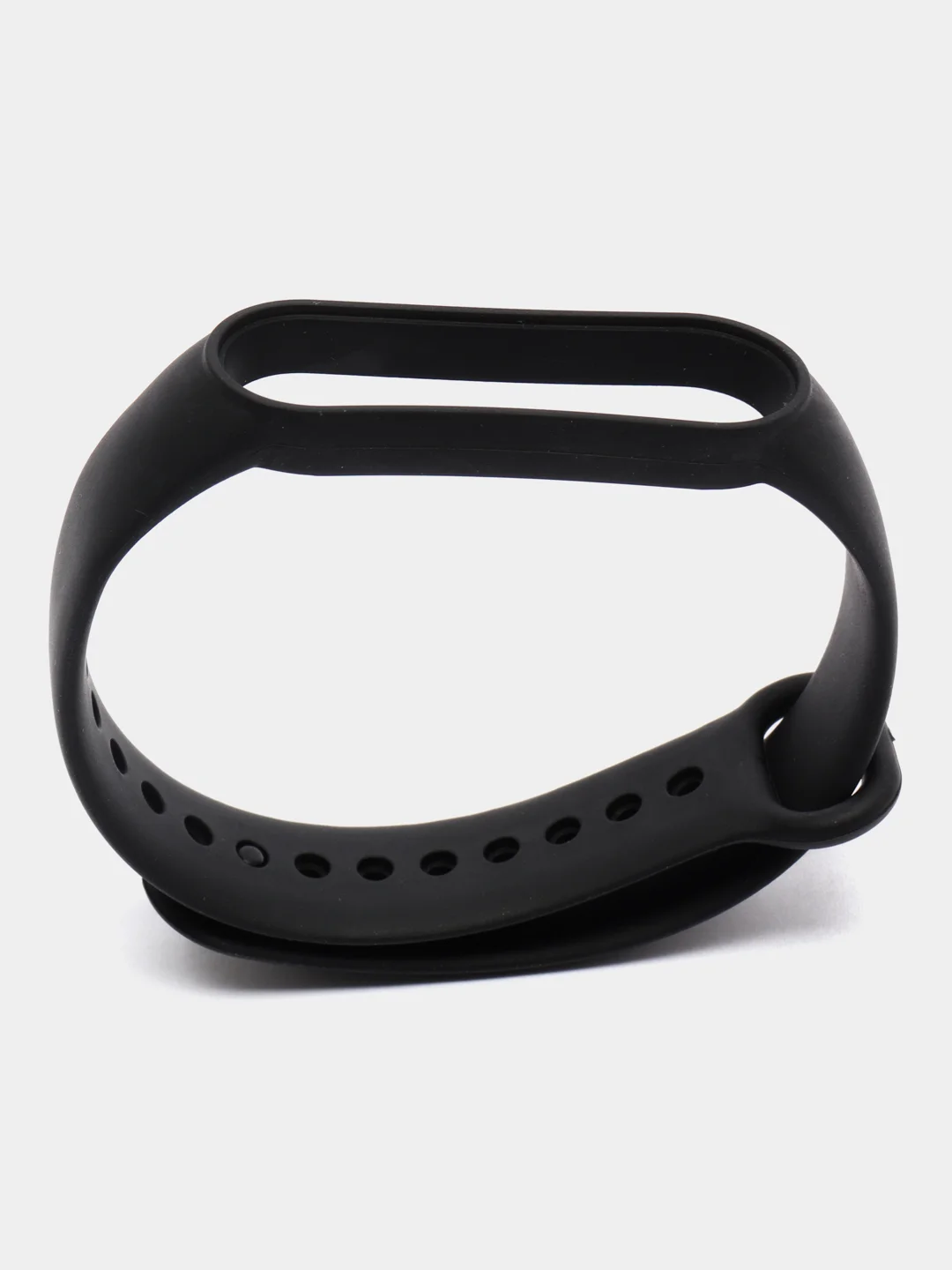 Черный ремешок для Xiaomi Mi Band 5 и Mi Band 6, силиконовый