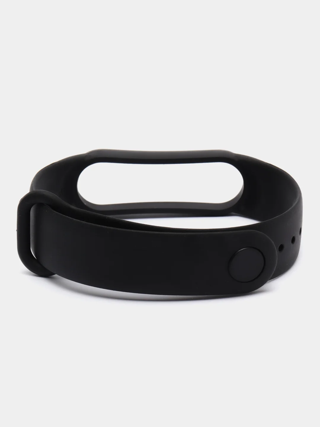 Черный ремешок для Xiaomi Mi Band 5 и Mi Band 6, силиконовый