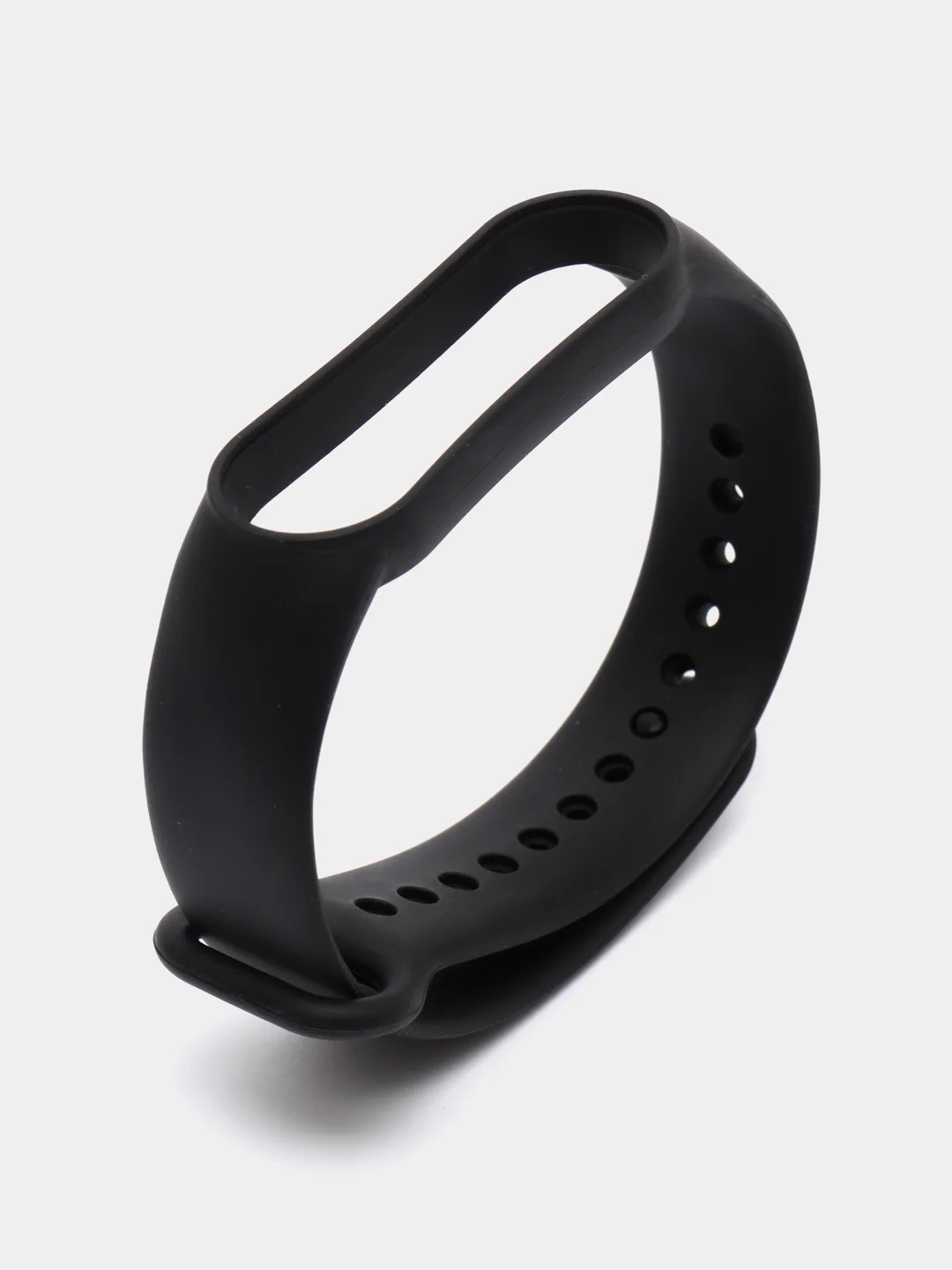 Черный ремешок для Xiaomi Mi Band 5 и Mi Band 6, силиконовый